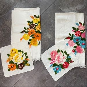 Vintage Penney’s Floral Bath Towels